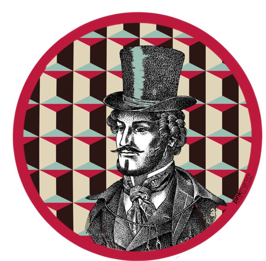 set tovagliette americana rotonda gentleman - PINK MARTINI