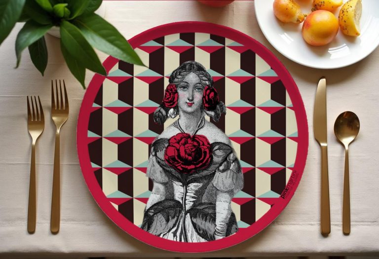 set tovagliette americana rotonda camelia - PINK MARTINI