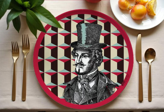 set tovagliette americana rotonda gentleman - PINK MARTINI