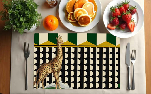 set tovagliette americane rettangolare giraffa - PINK MARTINI