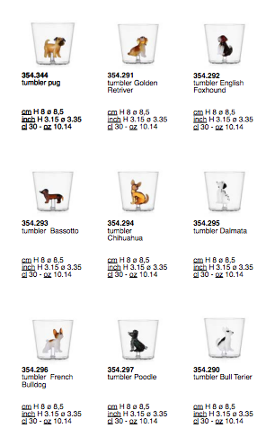 ICHENDORF DOGS SET 6 BICCHIERI CANI