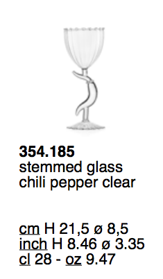 ICHENDORF VEGETABLES PEPERONCINO SET 6 CALICI TRASPARENTI