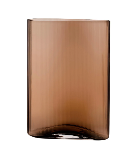 NUDE GLASS VASO MIST 38cm - CARAMELLO